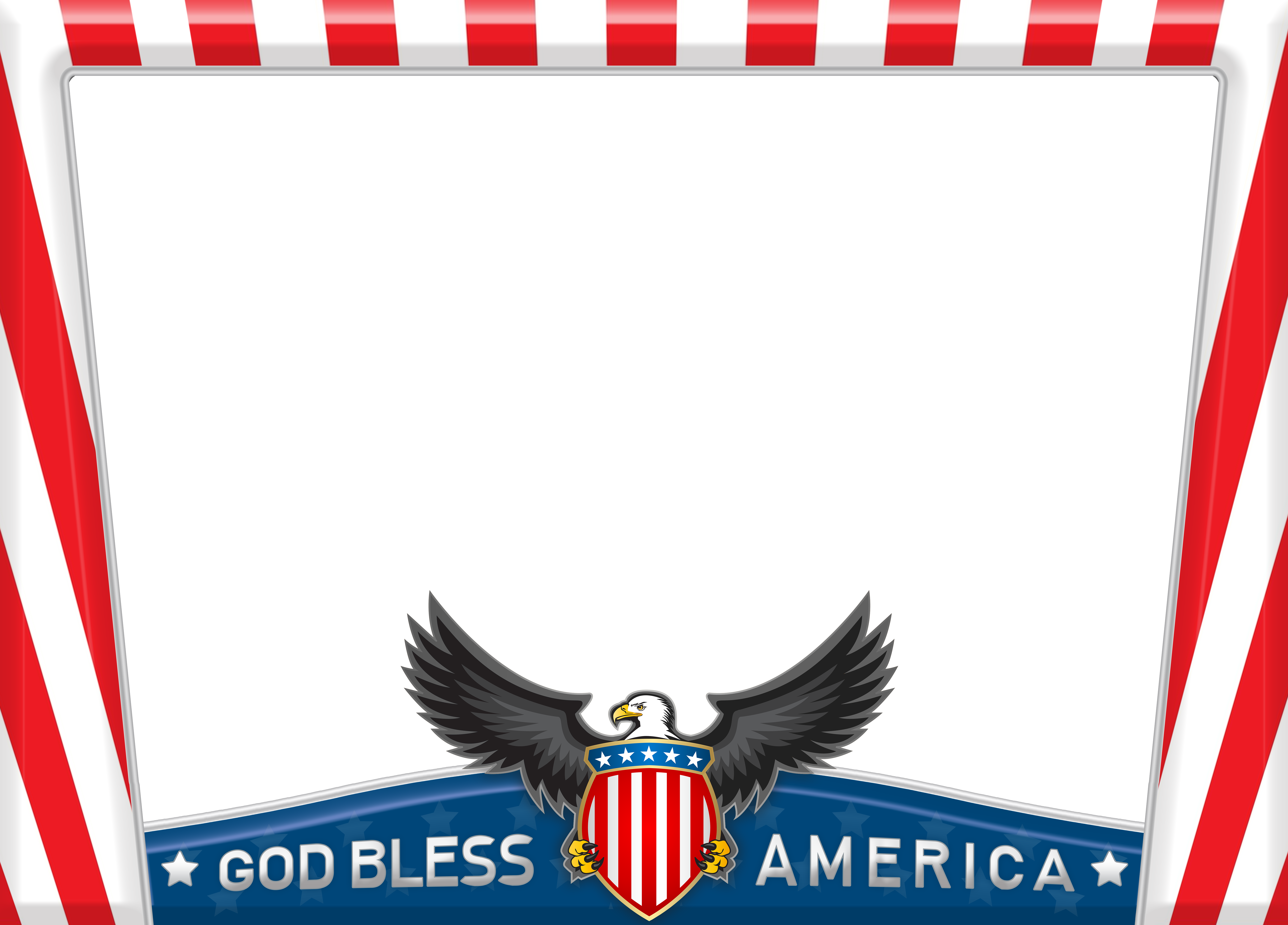 GOD Bless America Transparent PNG Frame.