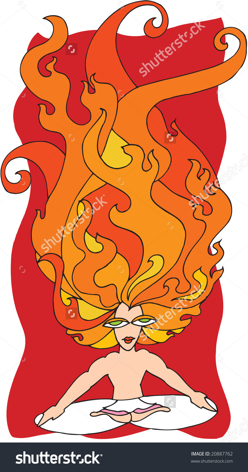 Agni God Fire Hindu Pantheon Stock Illustration 20887762.