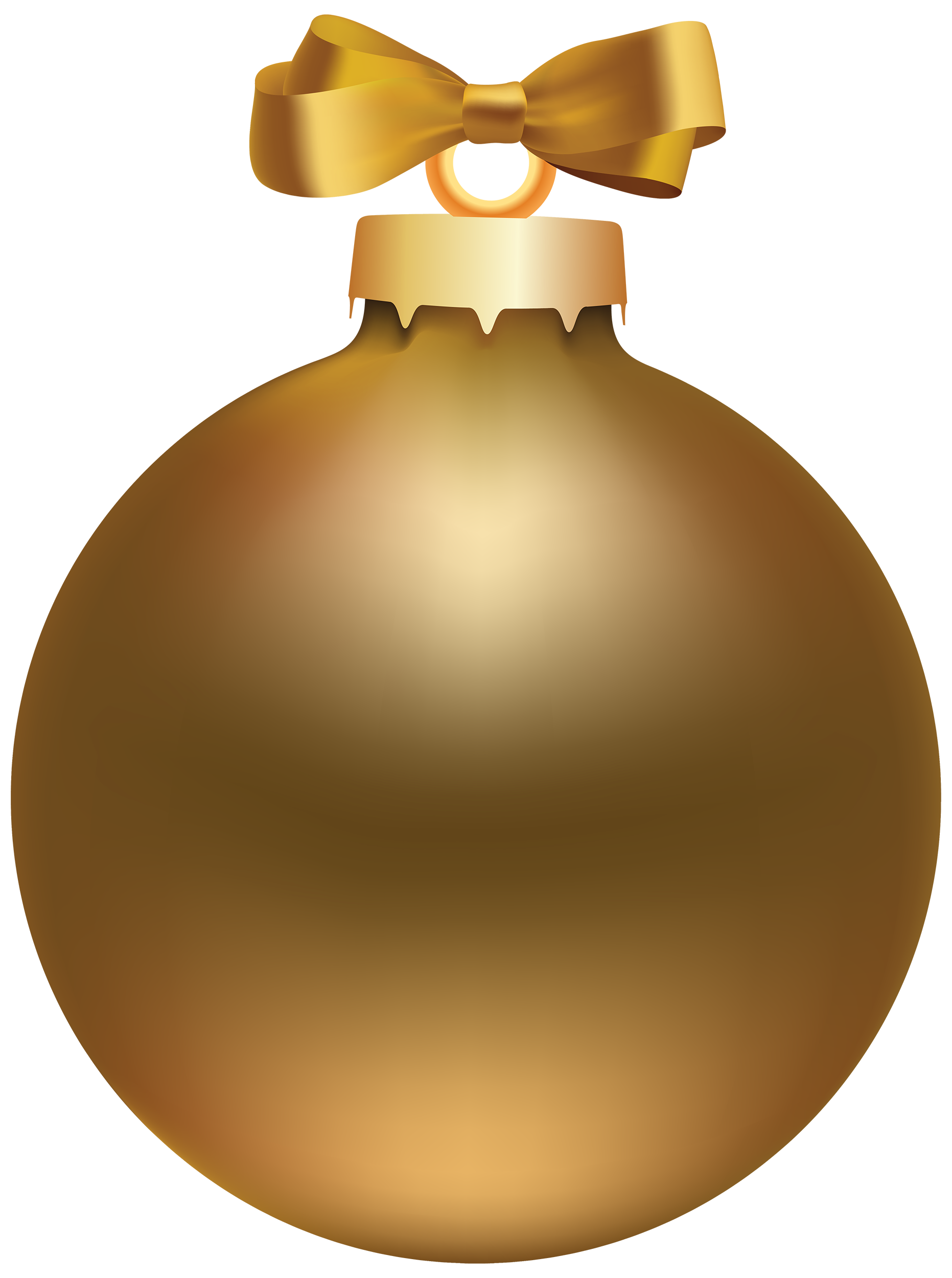Golden Style Christmas Ball PNG Clipart.