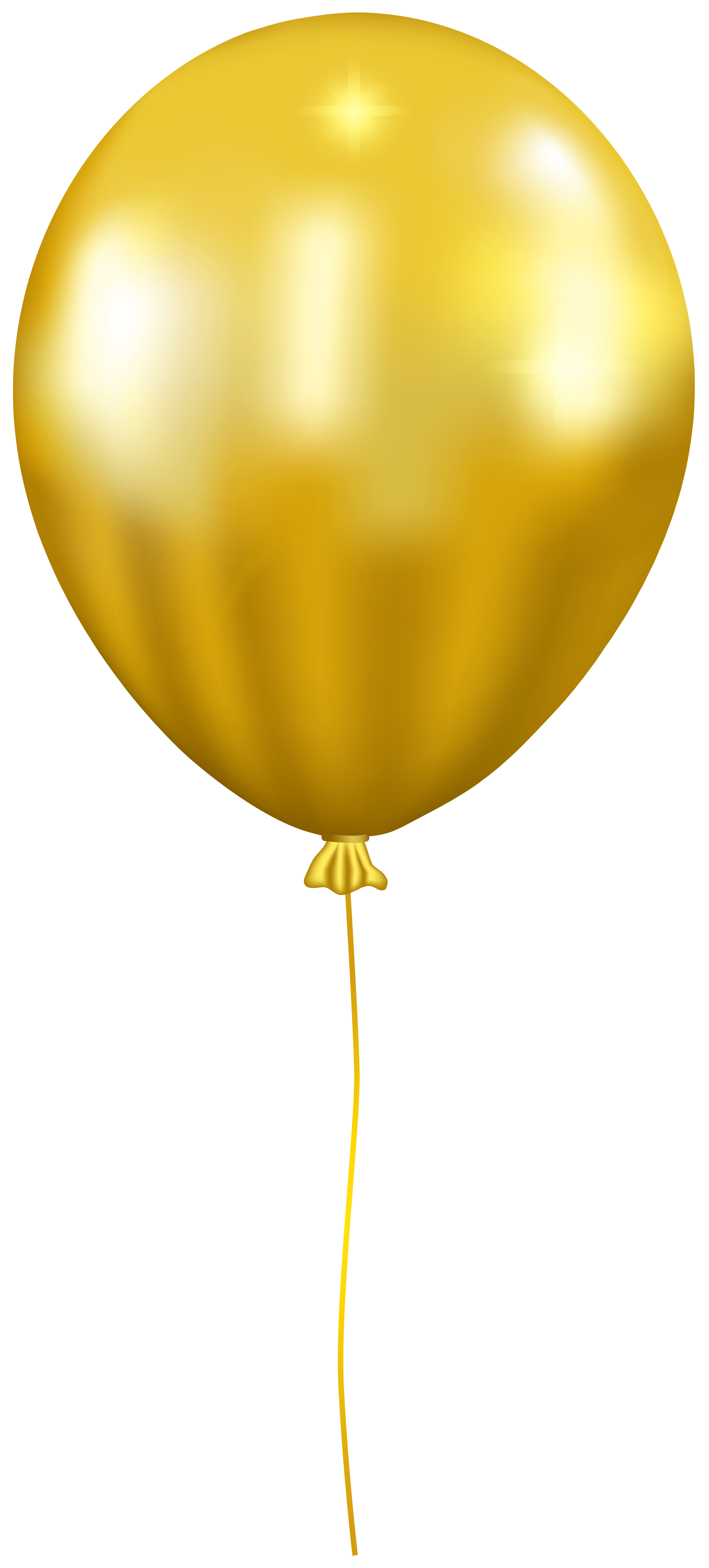 Gold Balloon Transparent Image.