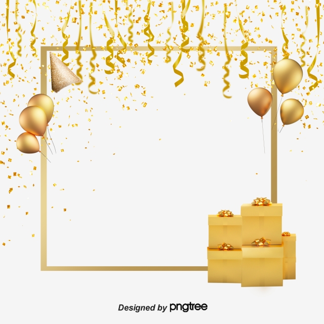 Luxurious Golden Birthday Party Decorative Ribbon Gold Powder.
