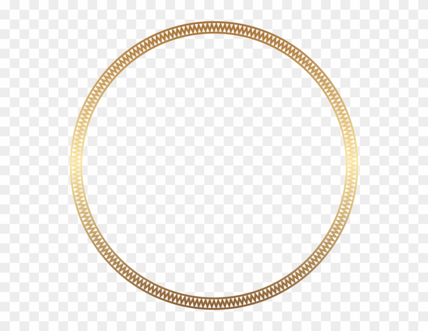 Round Frame Border Gold Clip Art.