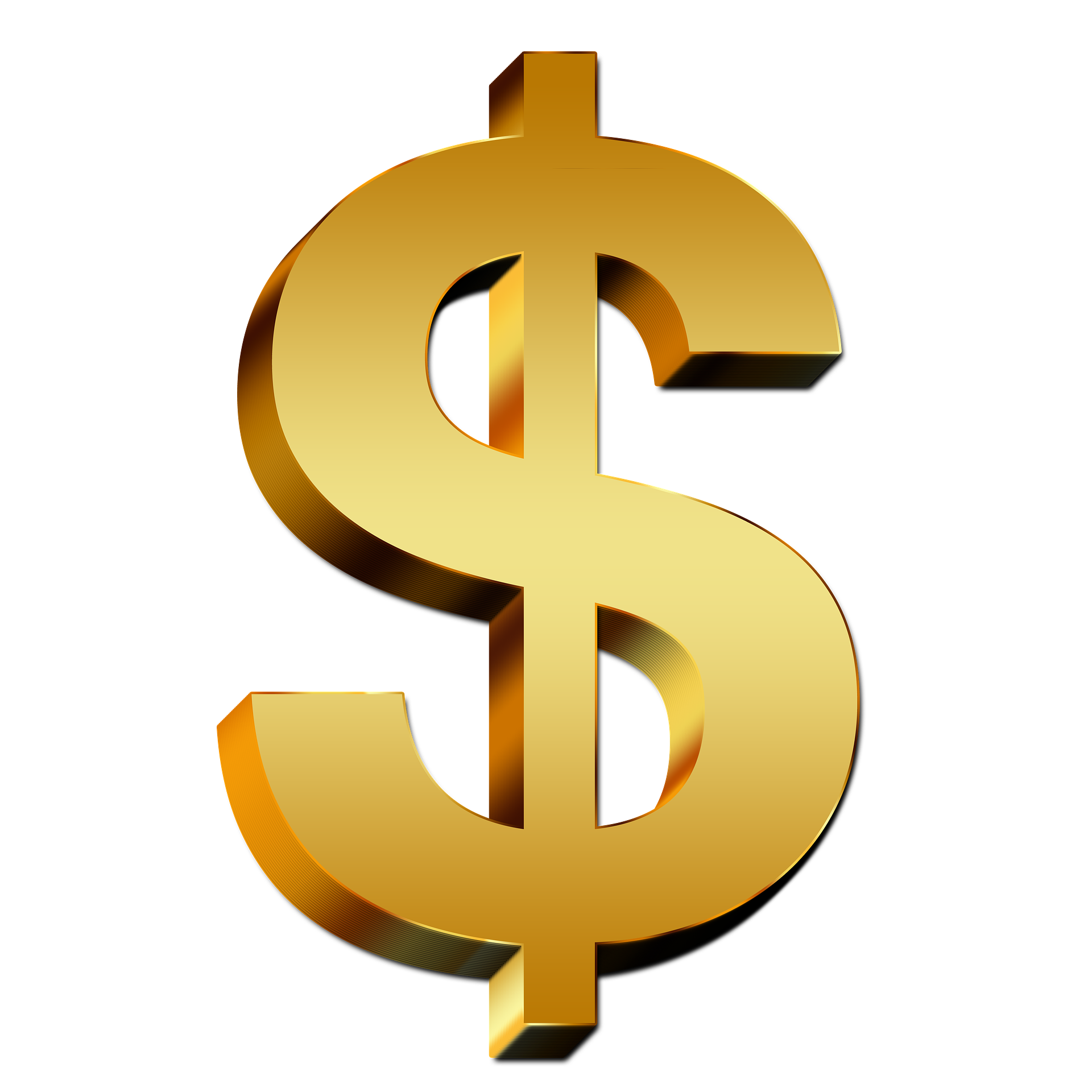 Gold Dollar Png Hd, Dollar Png Free Clipart.