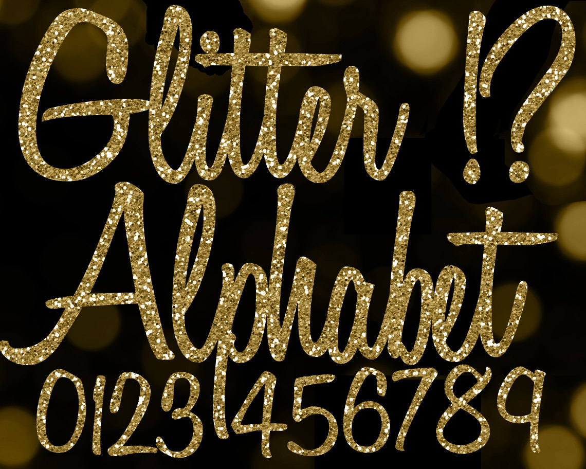 Printable Gold Glitter Letters - Printable Word Searches