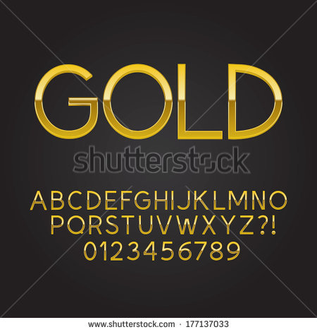 Gold Text Stock Photos, Royalty.