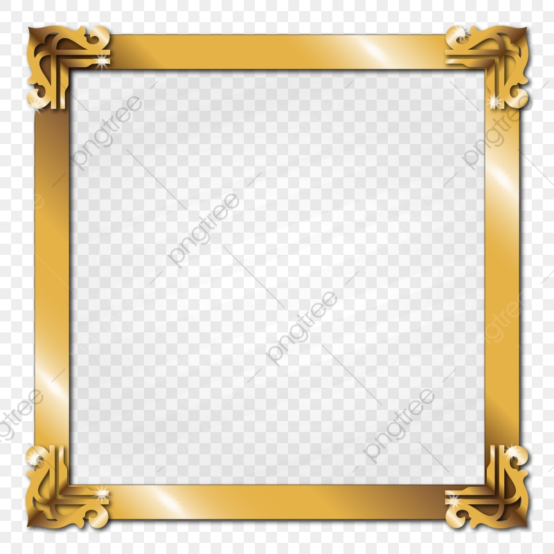 Golden Metal Picture Frame Border Glass Effect, Gold, Golden, Frame.