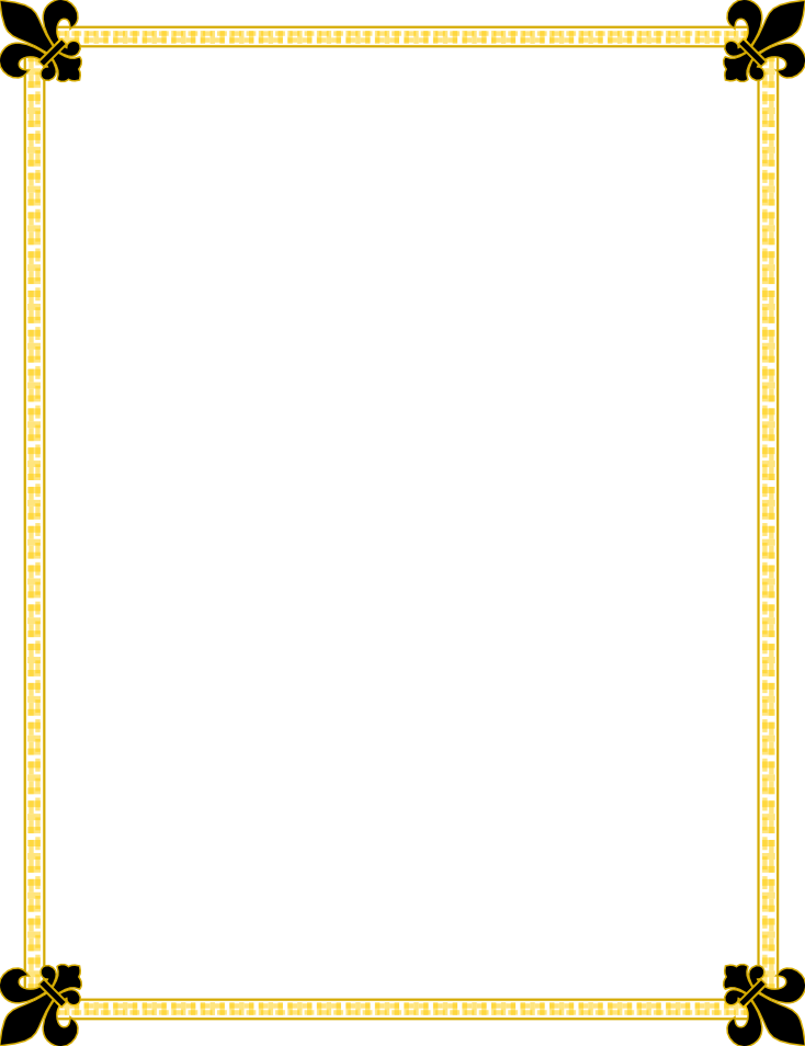 Gold Border Clip Art.