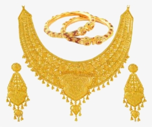 Gold Jewellery Set PNG Images.
