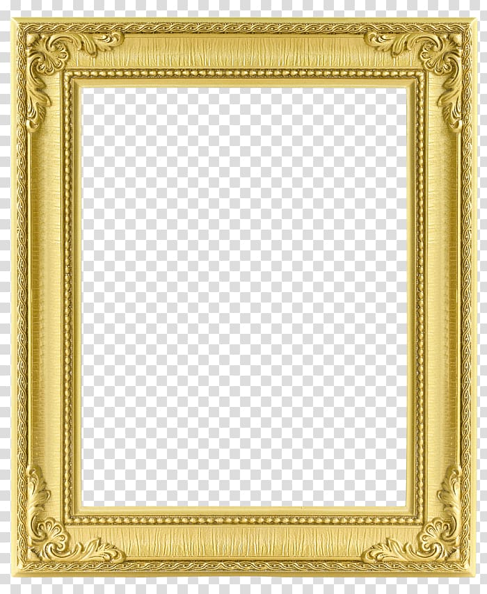 Gold frame, frame Texture, Rectangular gold frame transparent.