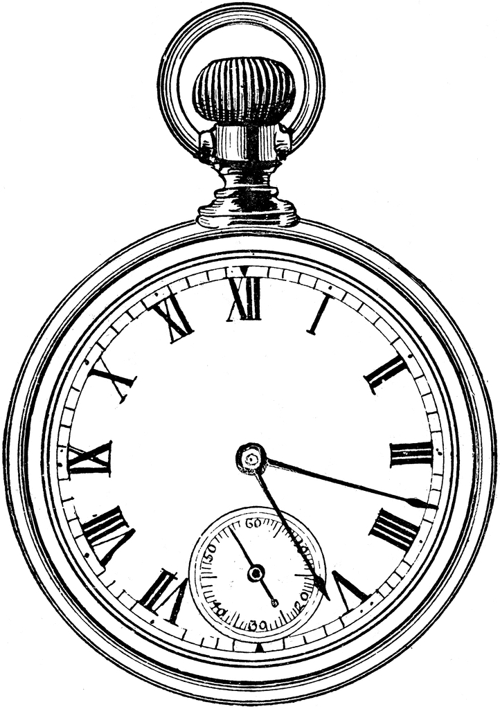 gold pocket watch clipart - Clipground