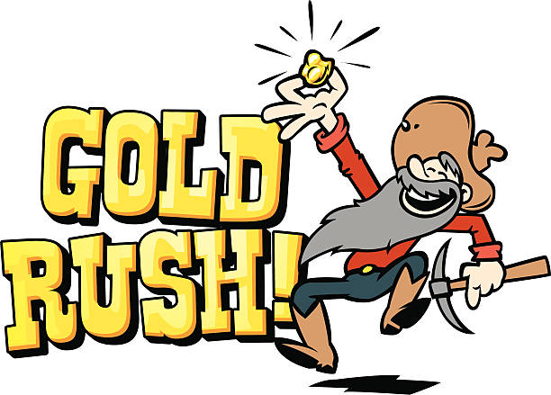 Best Gold Rush Illustrations, Royalty.