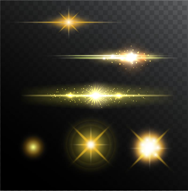 Stage lighting Halo, Shine light effect , yellow spark illustration.