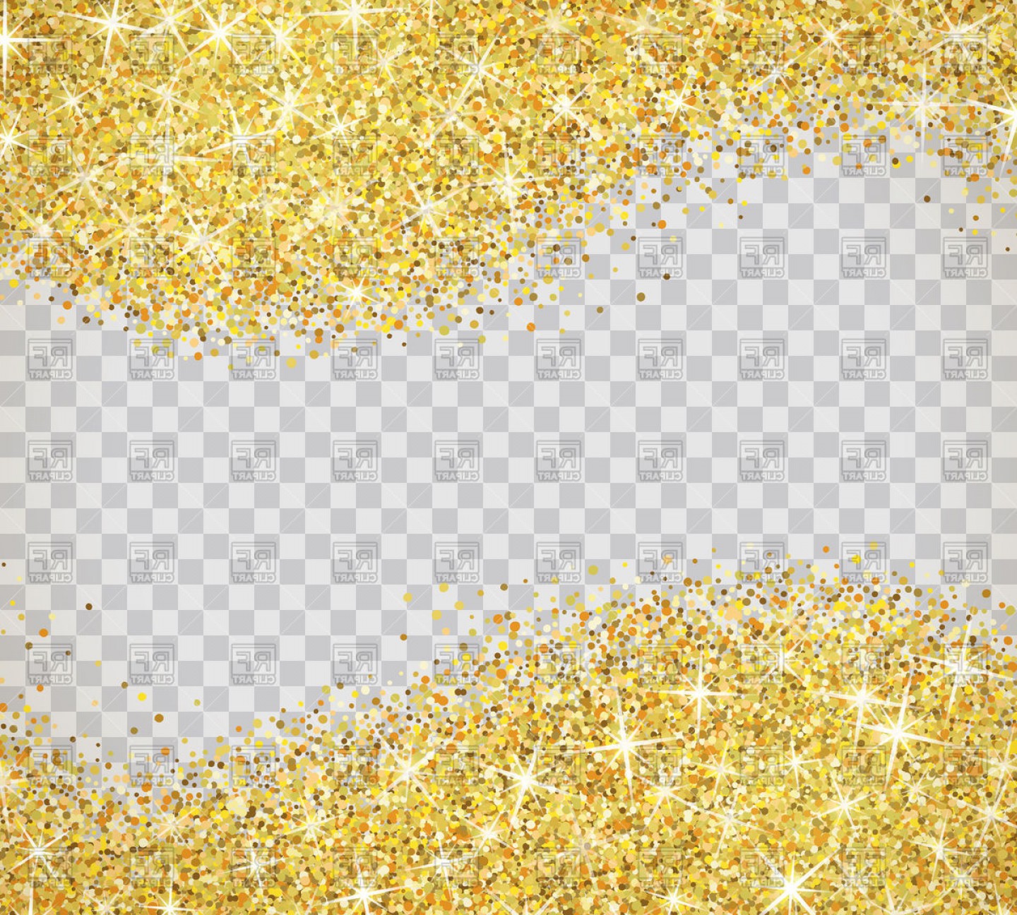 Gold Sparkle Clip Art Vector.