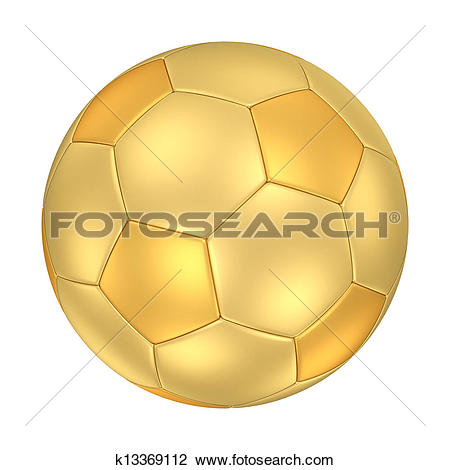 Clip Art of Golden Soccer Ball k13369112.