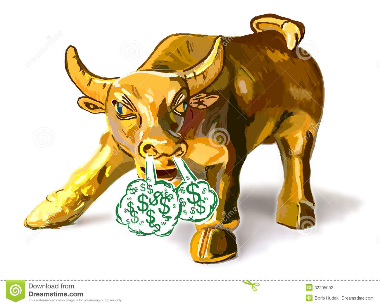 Golden Bull Stock Photography. Golden Bull Stock Photography.