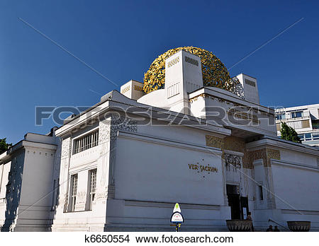 Stock Photo of golden cupola of the vienna sezession museum.