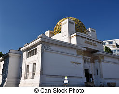 Stock Images of golden cupola of the vienna sezession museum.