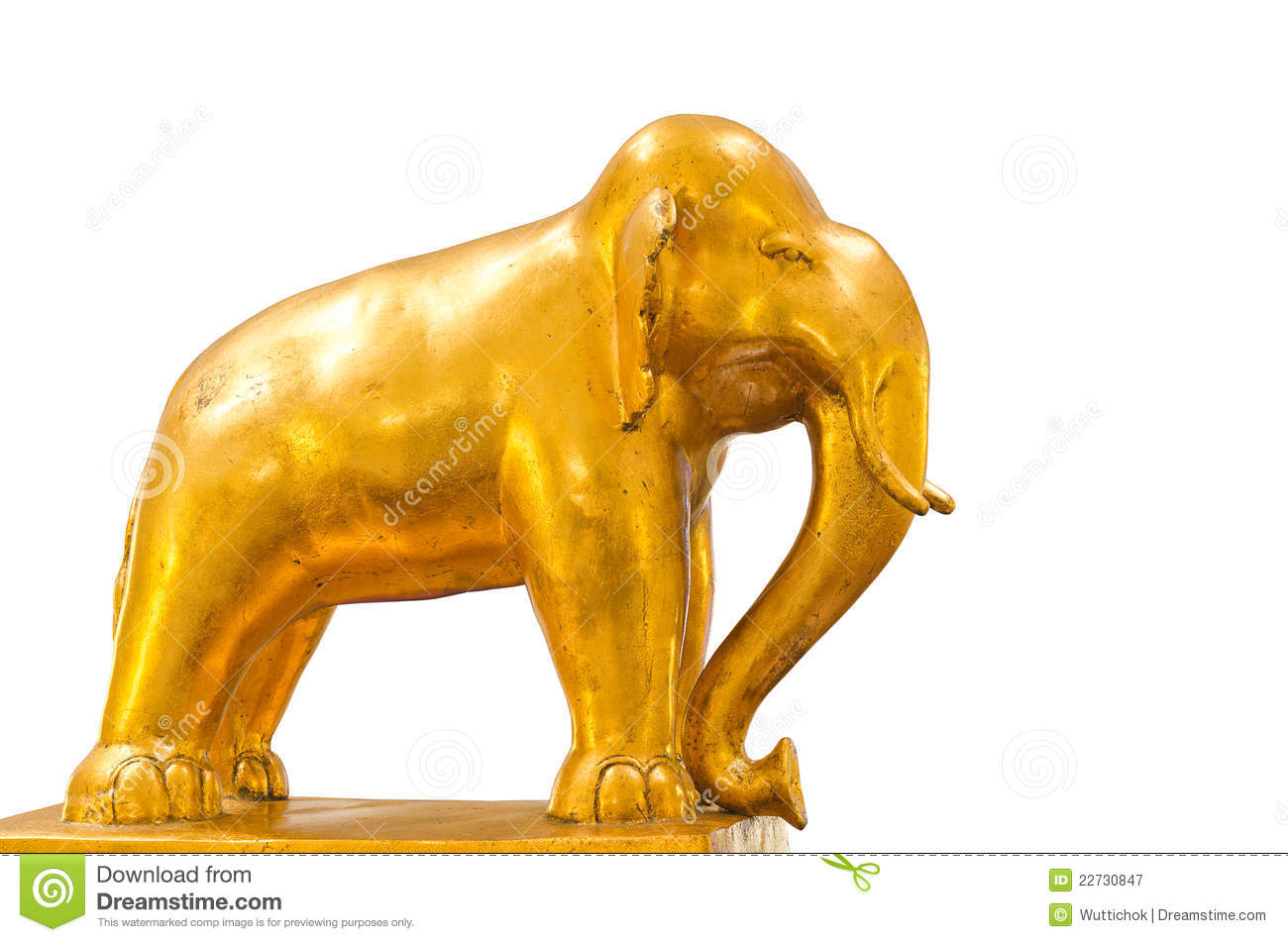 Gold Elephant Clipart.