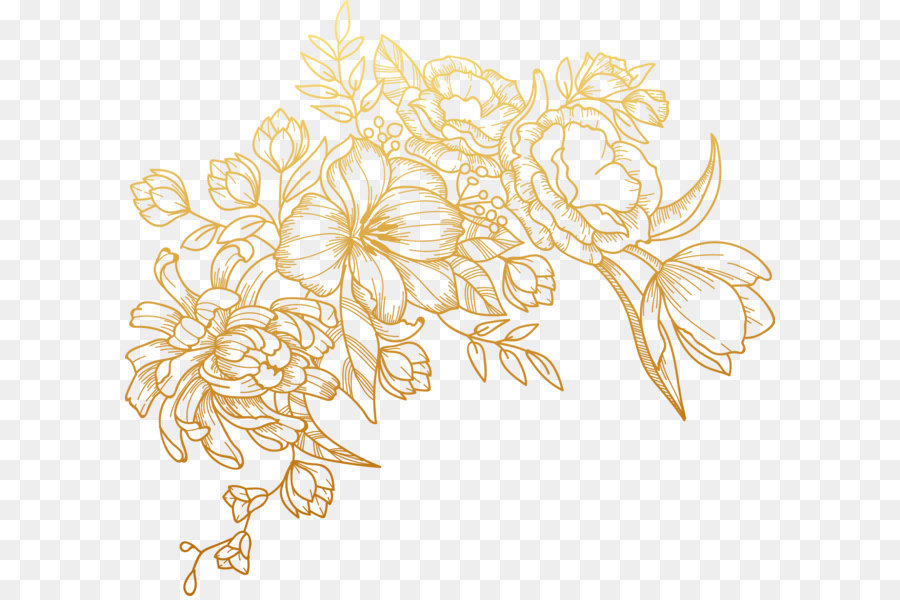 Gold Flower Png & Free Gold Flower.png Transparent Images.
