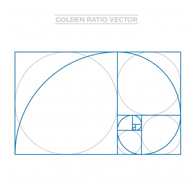 Golden ratio template Vector.