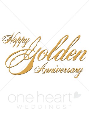 Golden Anniversary Clipart.