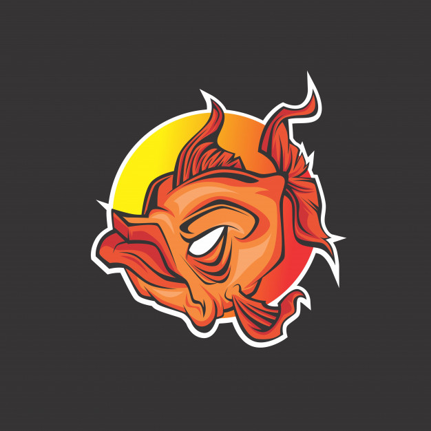 Goldfish logo Vector.
