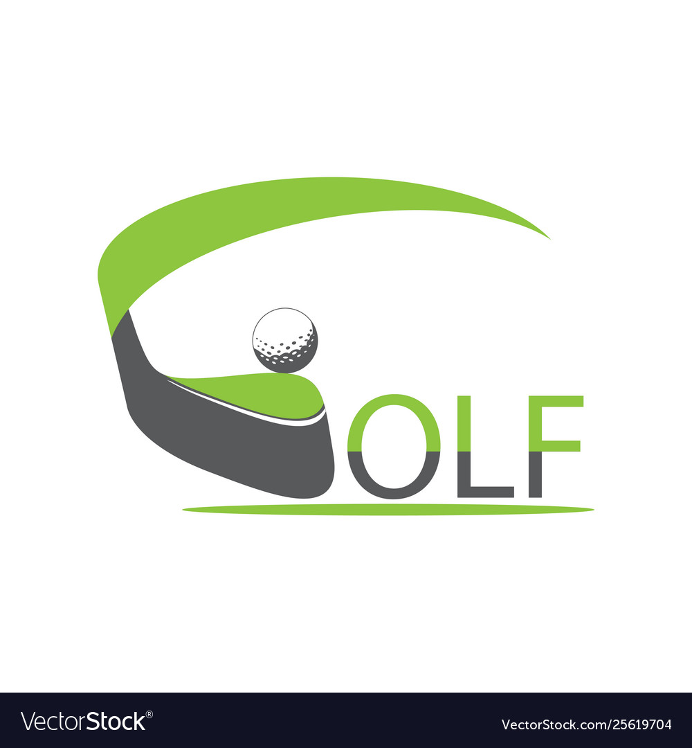 Golf logo design with white golf ball.