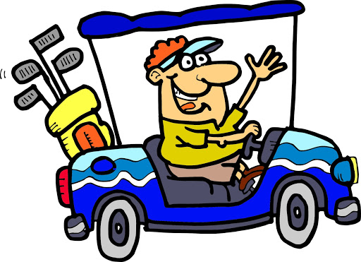Funny Golf Cart Clipart.