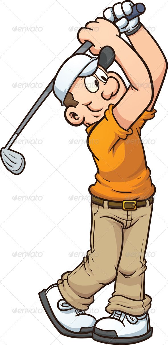 Cartoon Golfer.