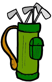 Golf clubs clipart.