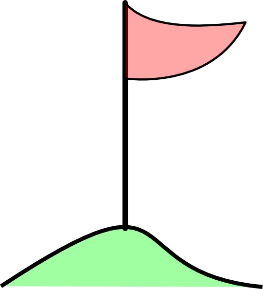 Golf Flag In Hole On Green clip art Free vector in Open office.