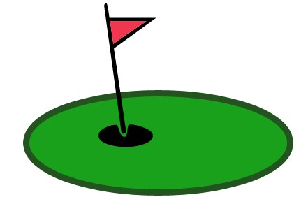 Lady Putting Green Clipart.
