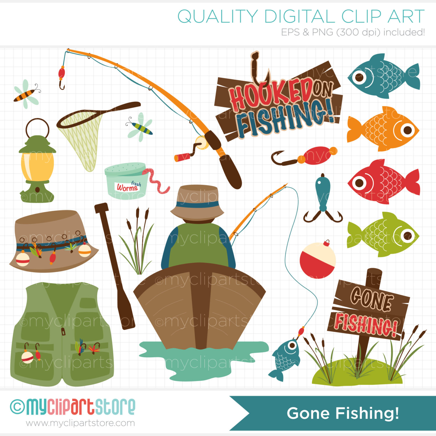 Gone Fishing' Clipart.
