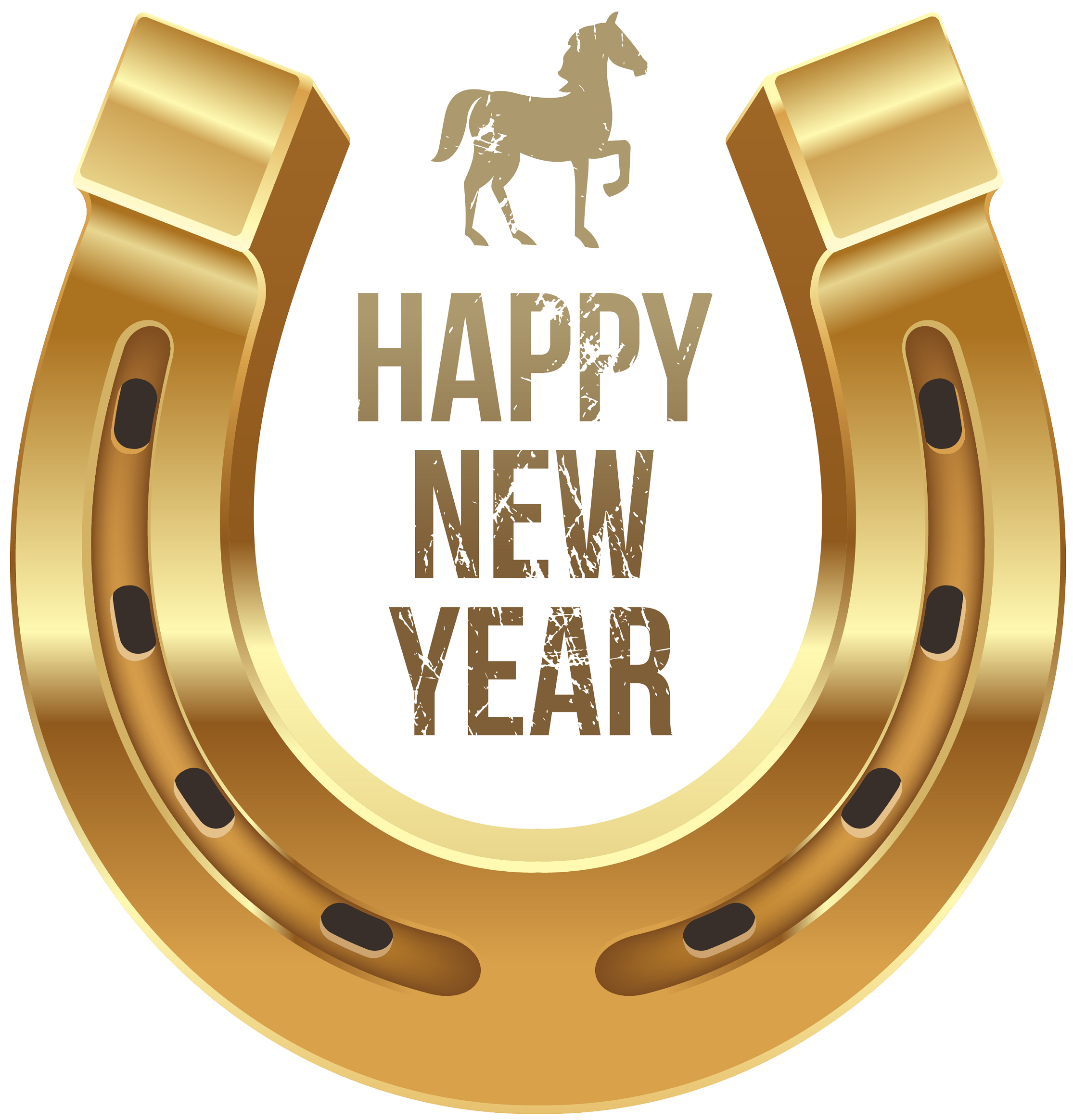 Happy New Year good luck horseshoe.