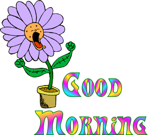 Free Dog Good Morning Clipart.