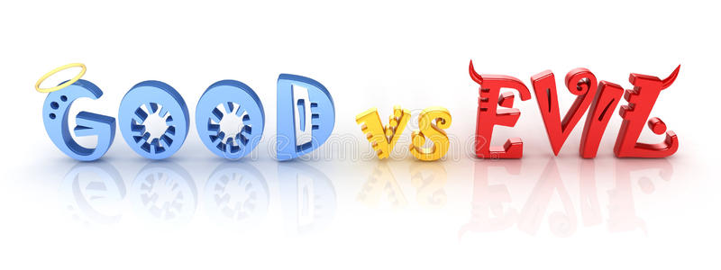 Good Vs Evil Stock Illustrations.