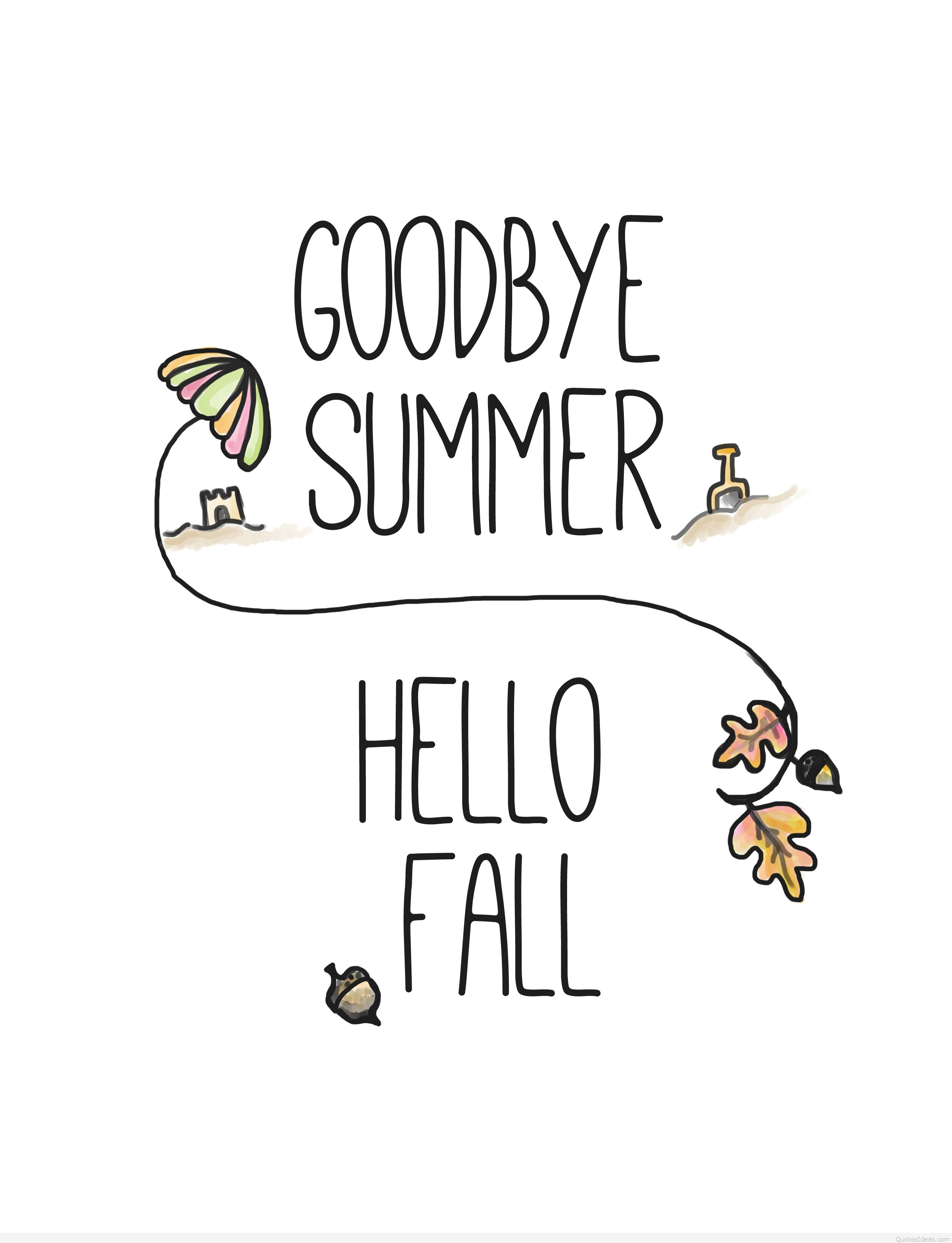 Goodbye summer pictures, wallpapers, sayings hello autumn.