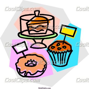 Baked goodies clipart.