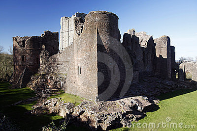 Goodrich Castle Stock Photo.