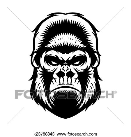 Gorilla face clipart 2 » Clipart Station.