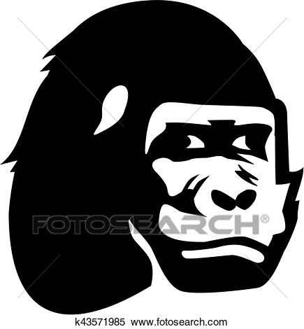 Gorilla head Clipart.