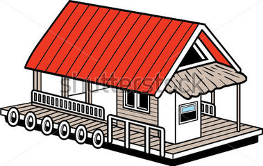 Clipart Of Houseboat.