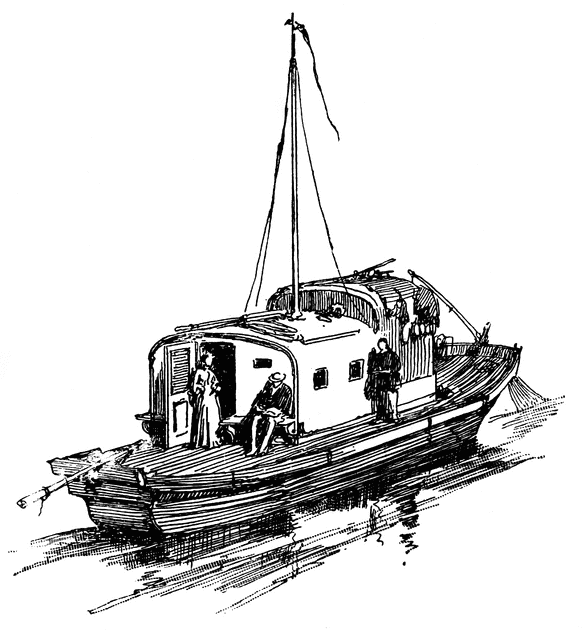 House boat clipart.
