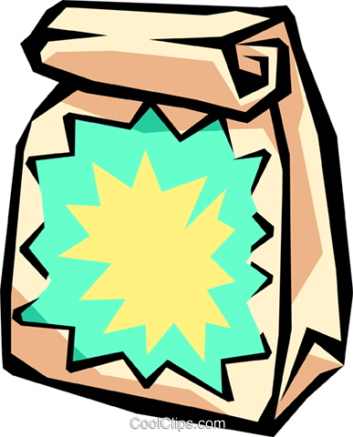 grab bag Royalty Free Vector Clip Art illustration.