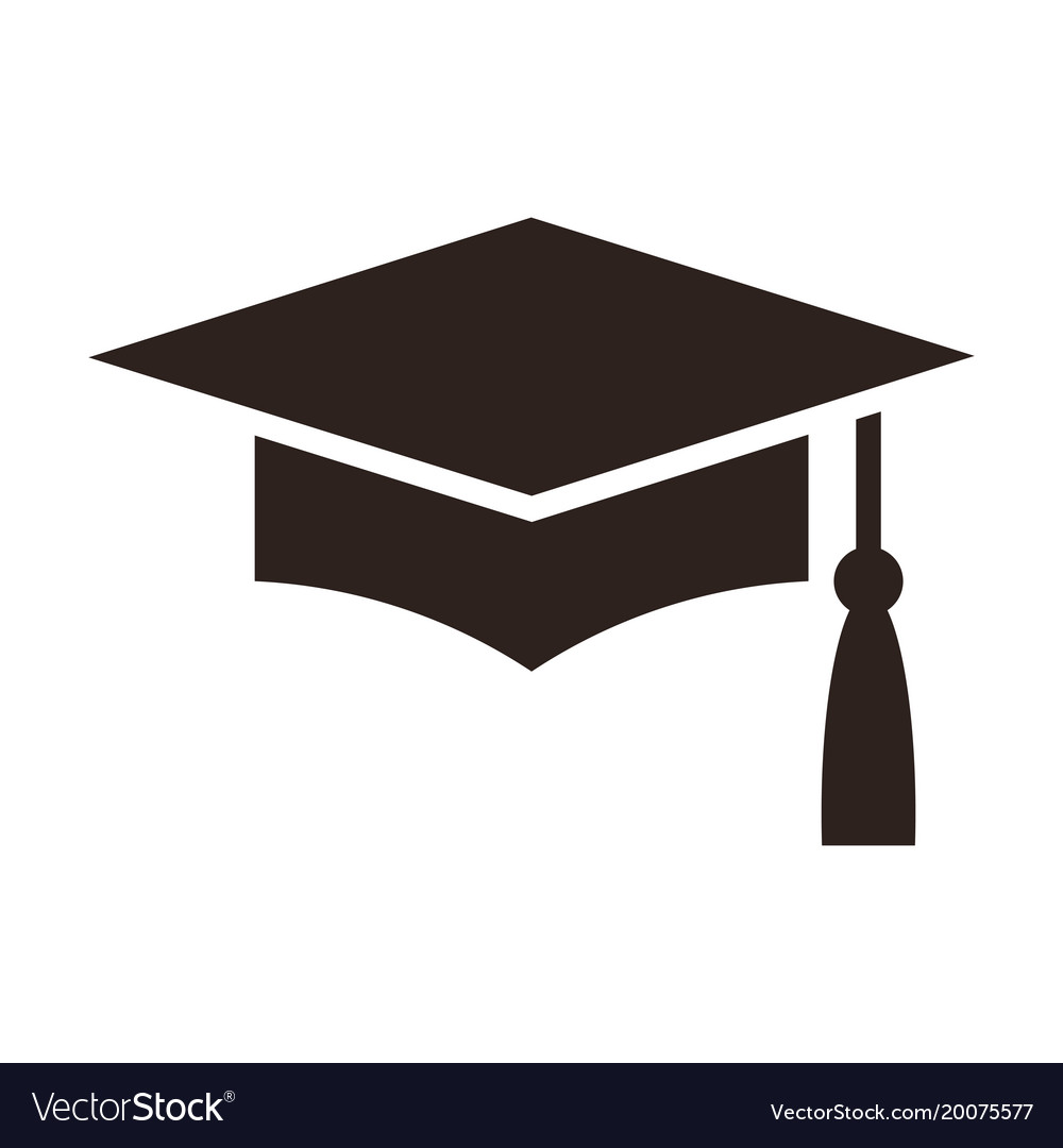 Mortar board or graduation cap education symbol.