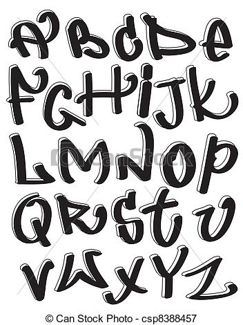 Graffiti Letters Clipart.