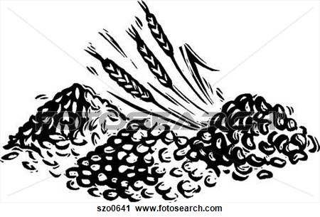 Grain clipart black and white.