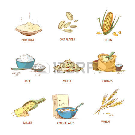 207 Muesli Flakes Stock Vector Illustration And Royalty Free.
