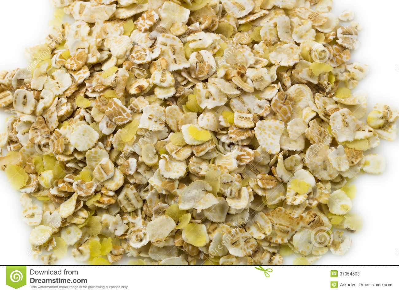 Five Whole Grain Flakes Cereal Stock Photos.
