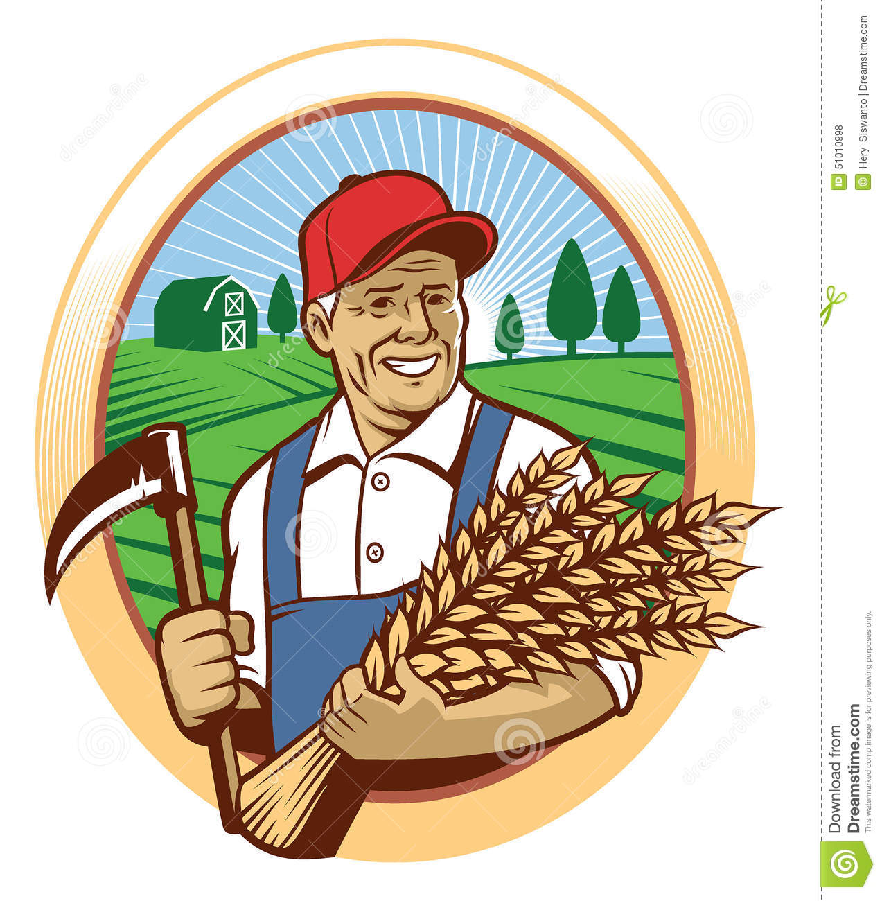 Farmer & Wheat Harvest Stock Images. Farmer & Wheat Harvest Stock Images.